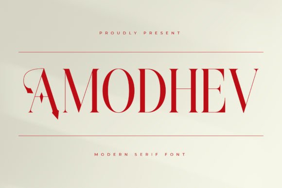 Amodhev: A Luxury Serif Font for Editorial Design