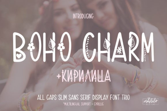 Boho Charm: A Retro Display Font for Modern Web Design