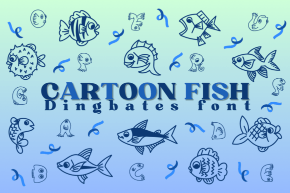 Cartoon Fish: A Sketch Style Dingbats Font for Creators