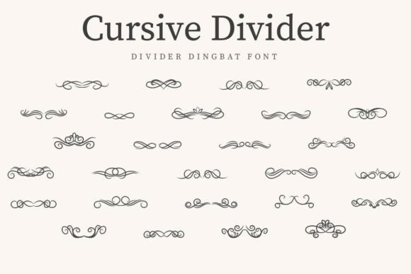 Cursive Divider: A Vintage Font for Elegant Campaigns