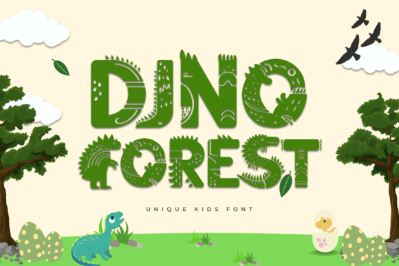 Dino Forest: A Modern Dino Kids Font for Makers