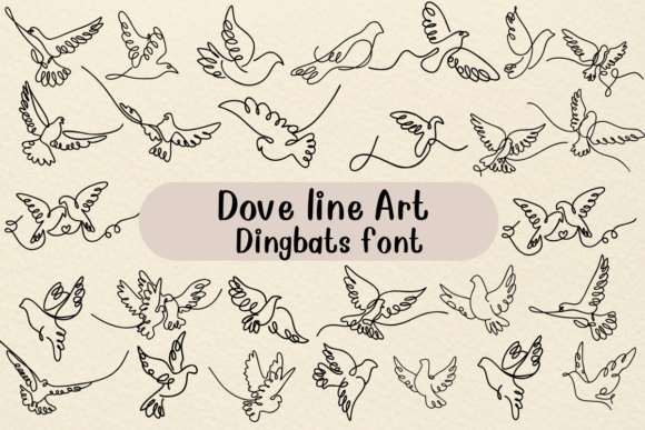 Dove Line Art: A Sketched Dingbats Font for Web Design