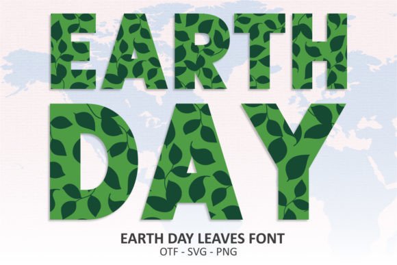 Earth Day Leaves: A Color Font for Web Design