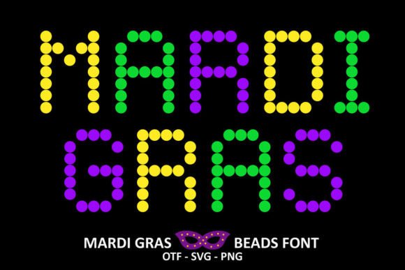 Mardi Gras Beads: A Festive Color Font for Business