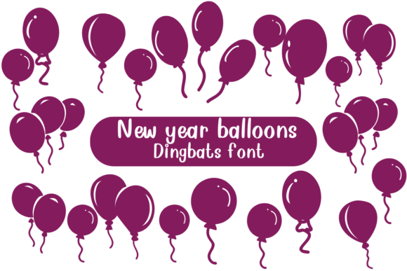 New Year Balloons: A Festive Font for Business Branding