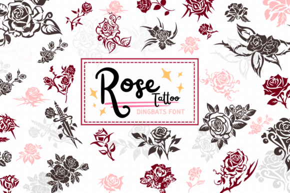 Rose Tattoo: A Sketched Dingbats Font for Branding