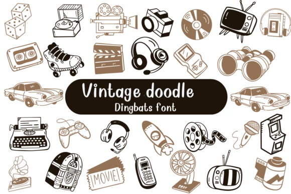 Vintage Doodle: A Retro Font for Branding