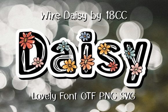 Wire Daisy: A Playful Decorative Font for Designers